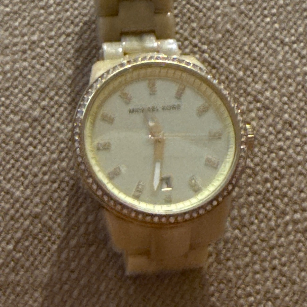 Michael Kors Tortoise and Gold Watch